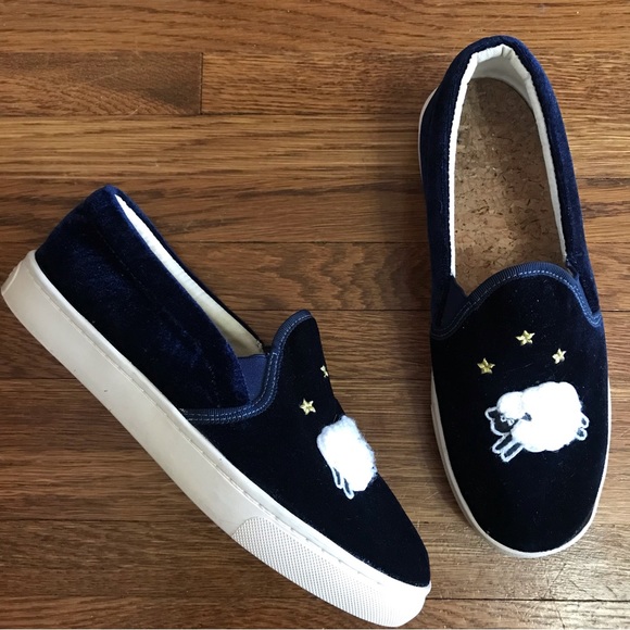 Soludos Shoes - SOLD Soludos Lamb navy velvet slip on shoes 7.5 women’s